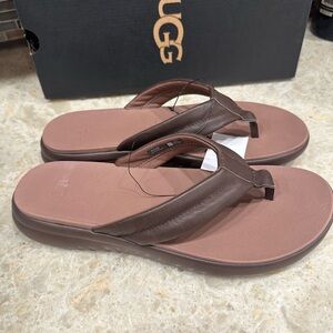 UGG Men’s Union Flip Flops Chocolate Sz 10